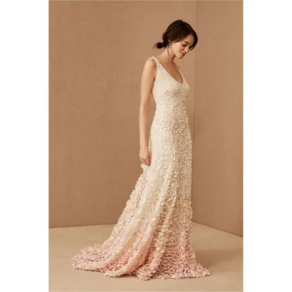 BHLDN Theia Emma Wedding Gown Size 12, 14, 16 New Petal Blush